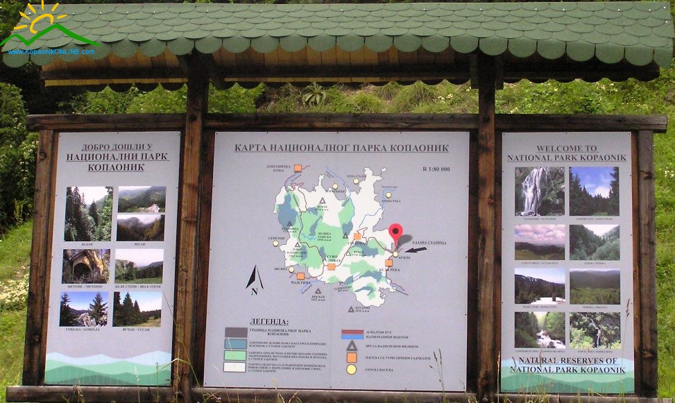 Karta NP Kopaonik - cela